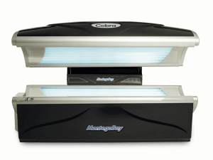 an open tanning bed